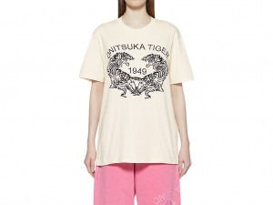 Onitsuka Tiger Graphic Tee Kleidung Damen Weiß | XI3862574