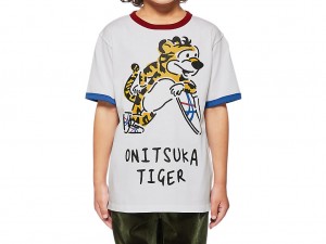 Onitsuka Tiger Graphic Tee Oberteile Kinder Weiß | DW1027594