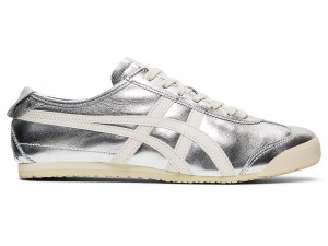 Onitsuka Tiger Mexico 66 Schuhe Damen Silber Weiß | LJ2170396