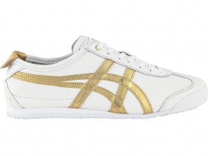 Onitsuka Tiger Mexico 66 Schuhe Damen Weiß Gold | EN6132908