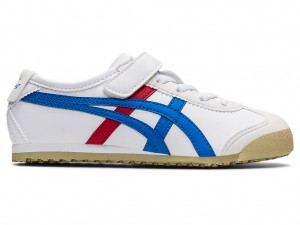 Onitsuka Tiger Mexico 66 Schuhe Kinder Weiß Blau | ZV8671324