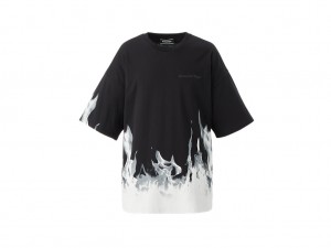 Onitsuka Tiger Ss Graphic Tee Kleidung Damen Schwarz Weiß | CL5268371