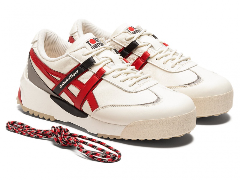 Onitsuka Tiger Delegation Ex Schuhe Damen Weiß Rot | RX2674519