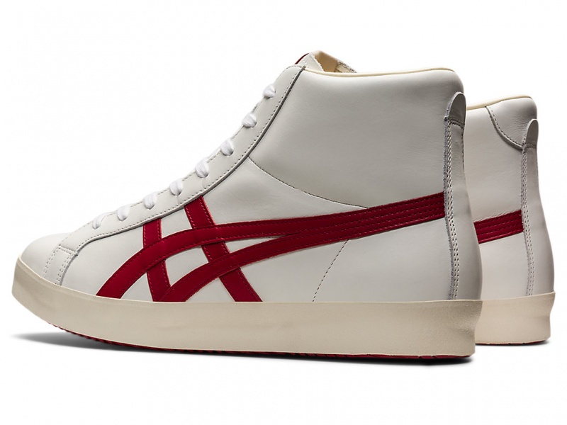 Onitsuka Tiger Fabre Hi Nm Schuhe Damen Weiß Rot | VF9025871