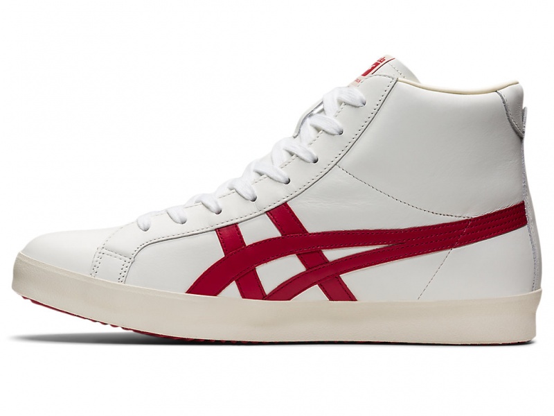 Onitsuka Tiger Fabre Hi Nm Schuhe Damen Weiß Rot | VF9025871