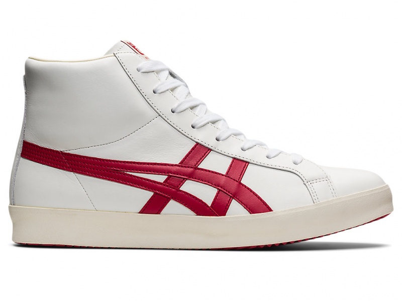 Onitsuka Tiger Fabre Hi Nm Schuhe Damen Weiß Rot | VF9025871