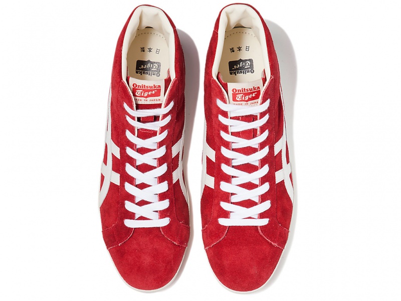 Onitsuka Tiger Fabre Hi Nm Schuhe Damen Rot Weiß | ZK4830752