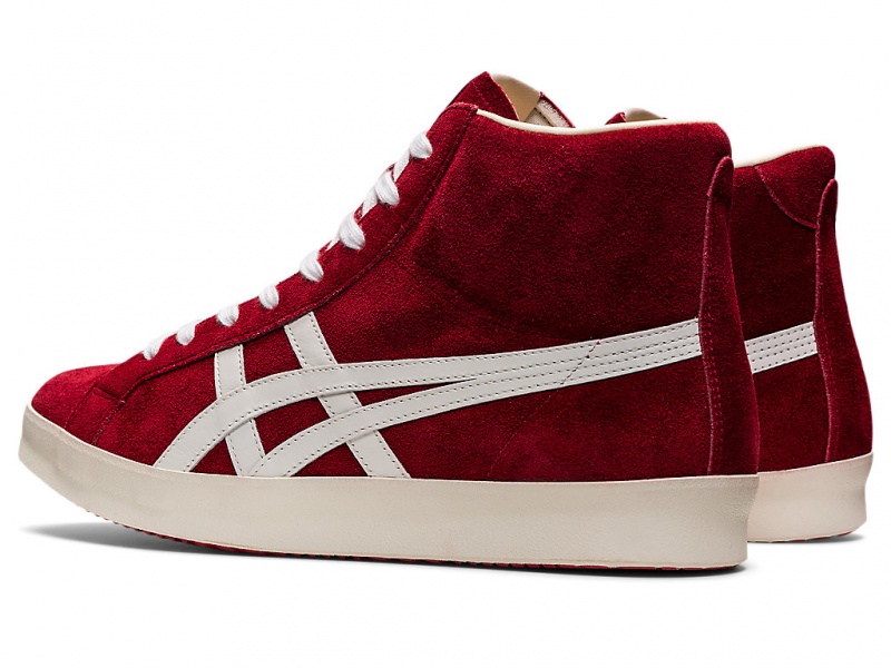 Onitsuka Tiger Fabre Hi Nm Schuhe Damen Rot Weiß | ZK4830752