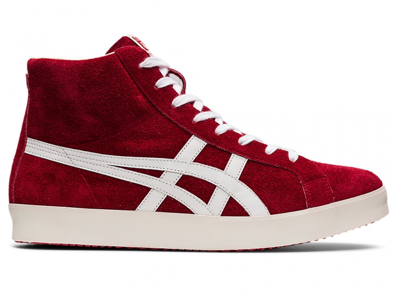 Onitsuka Tiger Fabre Hi Nm Schuhe Damen Rot Weiß | ZK4830752