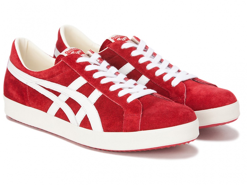 Onitsuka Tiger Fabre Nm Schuhe Damen Rot Weiß | PZ9176043