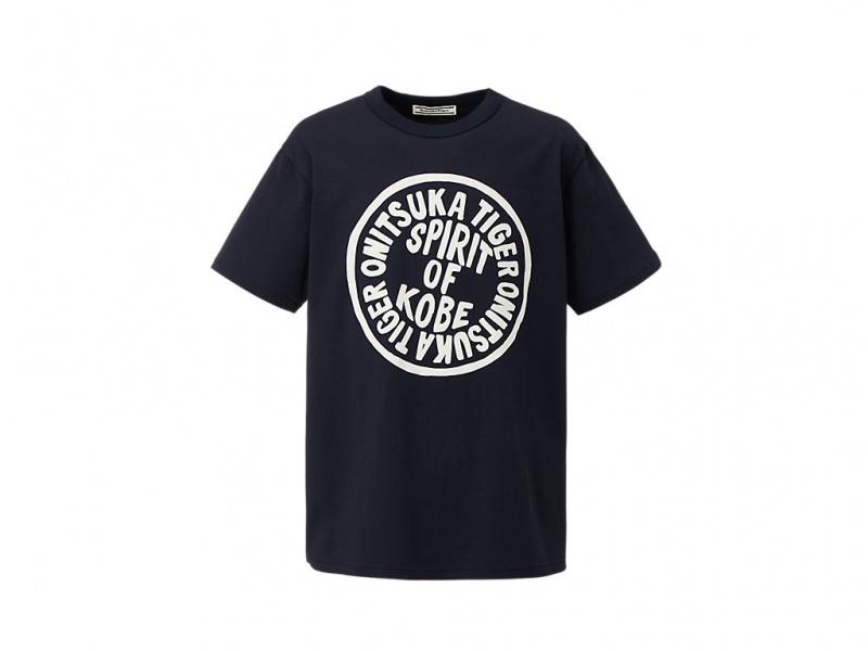 Onitsuka Tiger Graphic Tee Kleidung Damen Navy | HF3162078