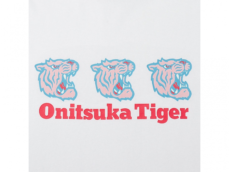 Onitsuka Tiger Graphic Tee Kleidung Damen Weiß | BD4168205