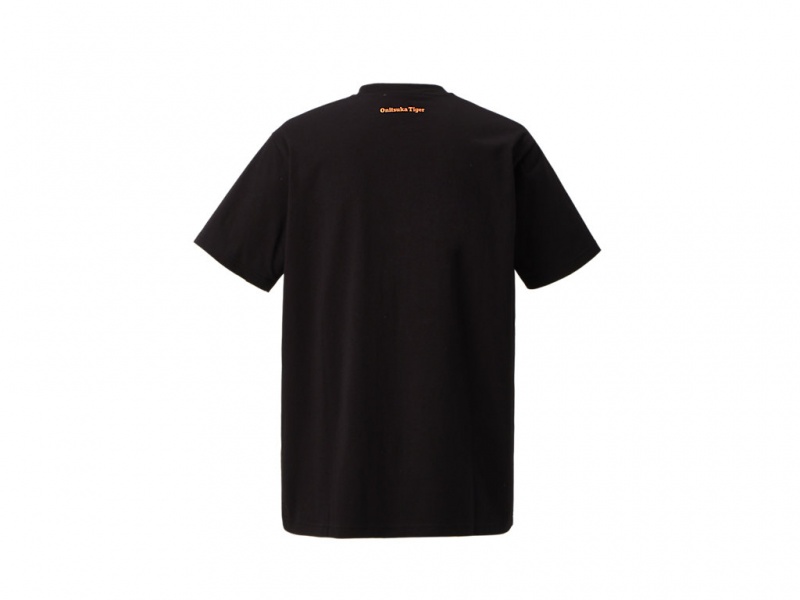 Onitsuka Tiger Graphic Tee Kleidung Damen Schwarz Orange | DM1370869