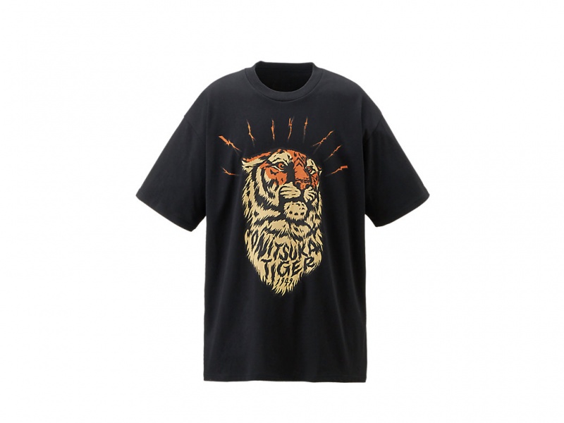 Onitsuka Tiger Graphic Tee Kleidung Damen Schwarz | ZA2938705