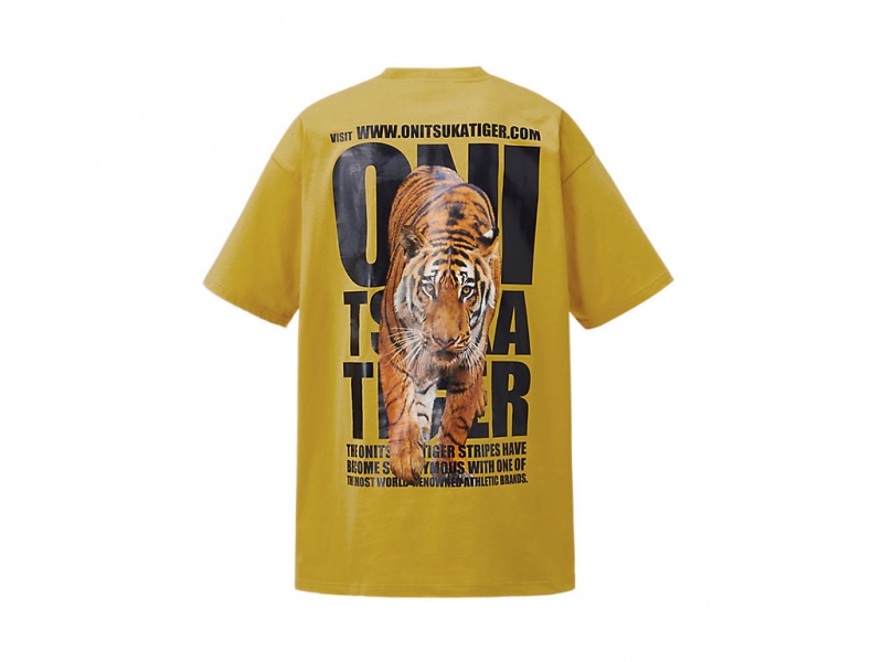 Onitsuka Tiger Graphic Tee Kleidung Damen Gelb | BS3610958