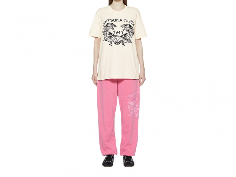 Onitsuka Tiger Graphic Tee Kleidung Damen Weiß | XI3862574