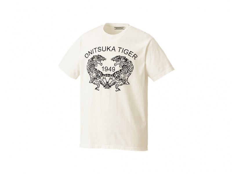 Onitsuka Tiger Graphic Tee Kleidung Damen Weiß | XI3862574