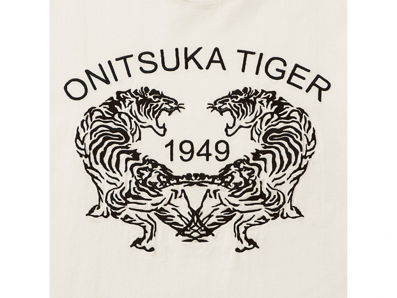 Onitsuka Tiger Graphic Tee Kleidung Damen Weiß | XI3862574