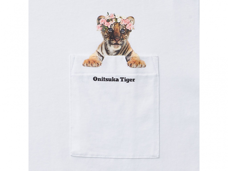 Onitsuka Tiger Graphic Tee Kleidung Damen Weiß | CM5193826