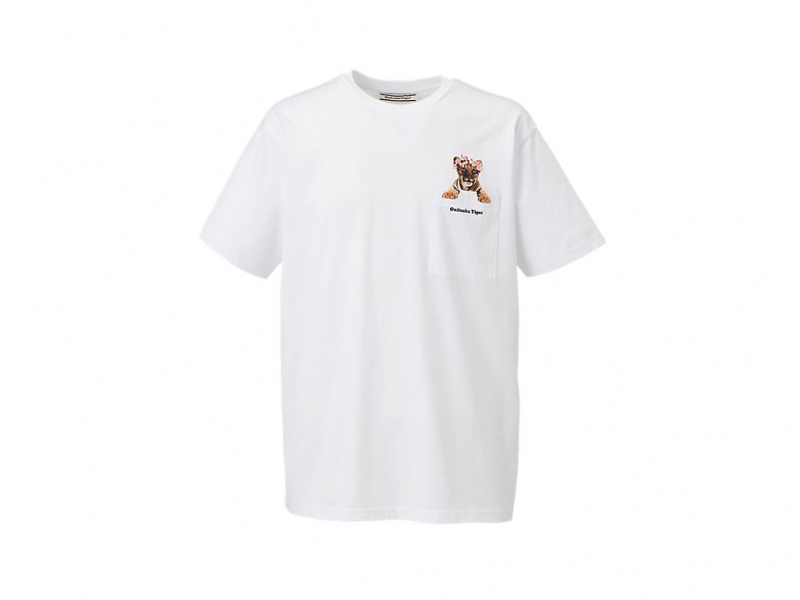 Onitsuka Tiger Graphic Tee Kleidung Damen Weiß | CM5193826