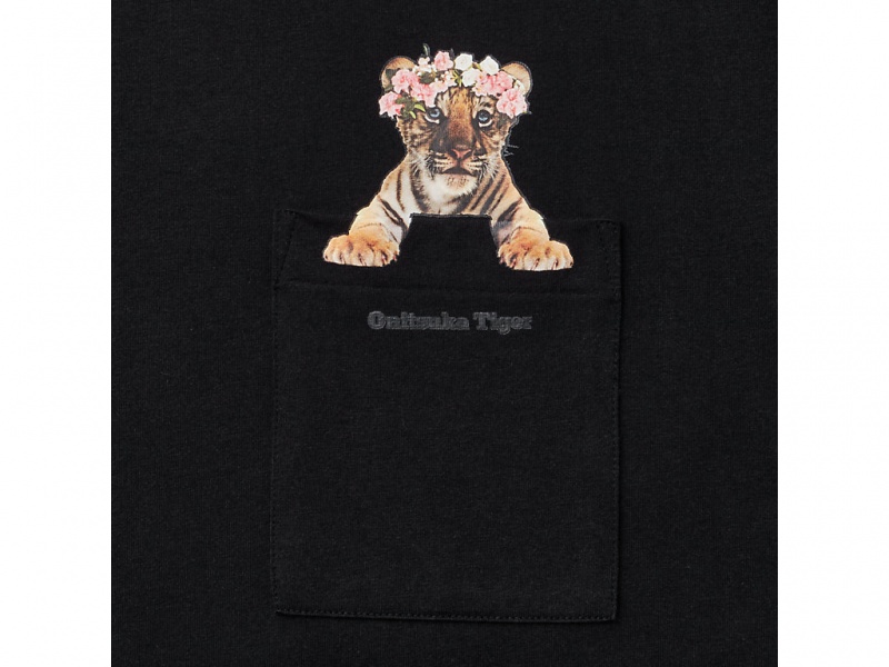 Onitsuka Tiger Graphic Tee Kleidung Damen Schwarz | XD6935142