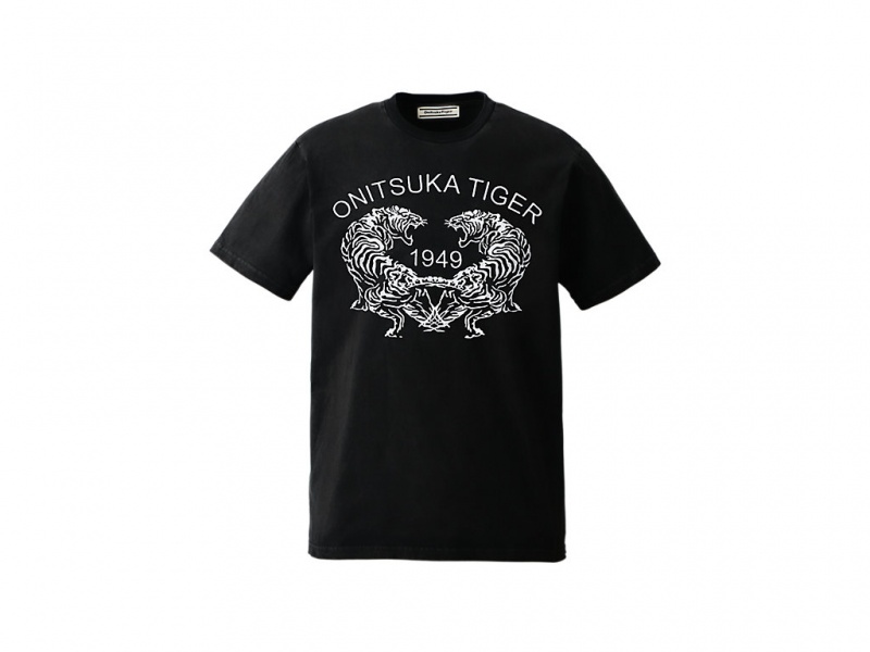 Onitsuka Tiger Graphic Tee Kleidung Damen Schwarz | XR8407395