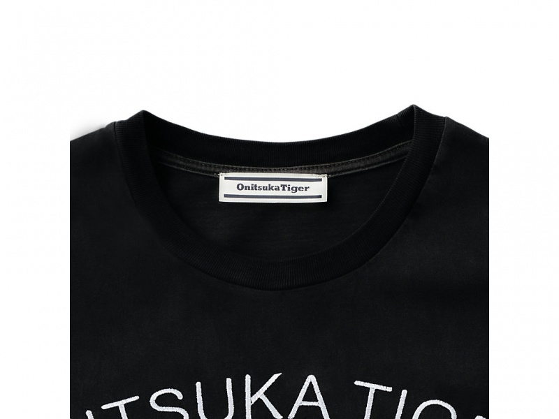 Onitsuka Tiger Graphic Tee Kleidung Damen Schwarz | XR8407395