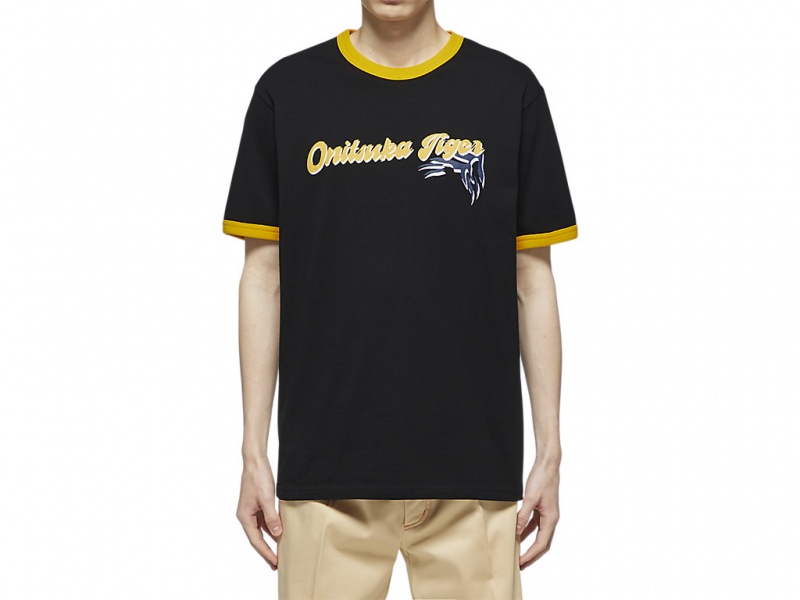 Onitsuka Tiger Graphic Tee Kleidung Herren Schwarz | ER5680927