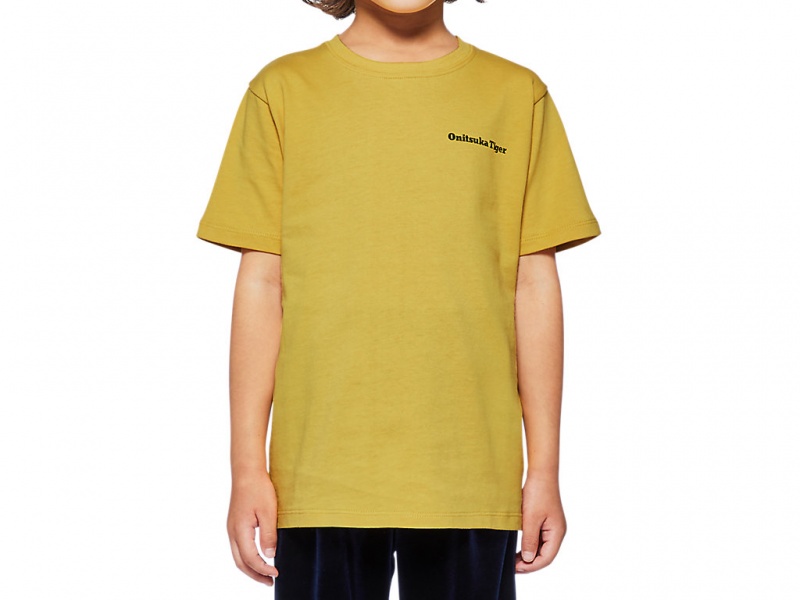 Onitsuka Tiger Graphic Tee Oberteile Kinder Gelb | MX0731652