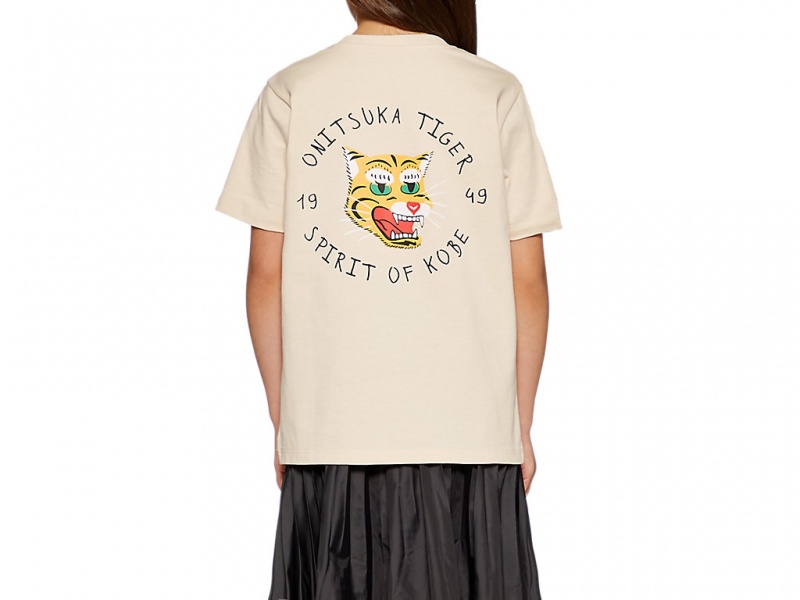 Onitsuka Tiger Graphic Tee Oberteile Kinder Weiß | IA6730589