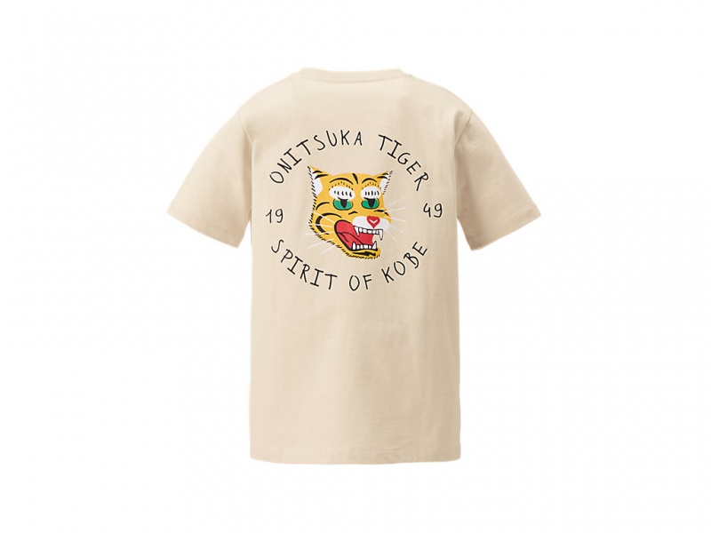 Onitsuka Tiger Graphic Tee Oberteile Kinder Weiß | IA6730589