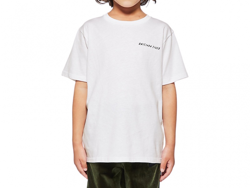 Onitsuka Tiger Graphic Tee Oberteile Kinder Weiß | FJ1270549