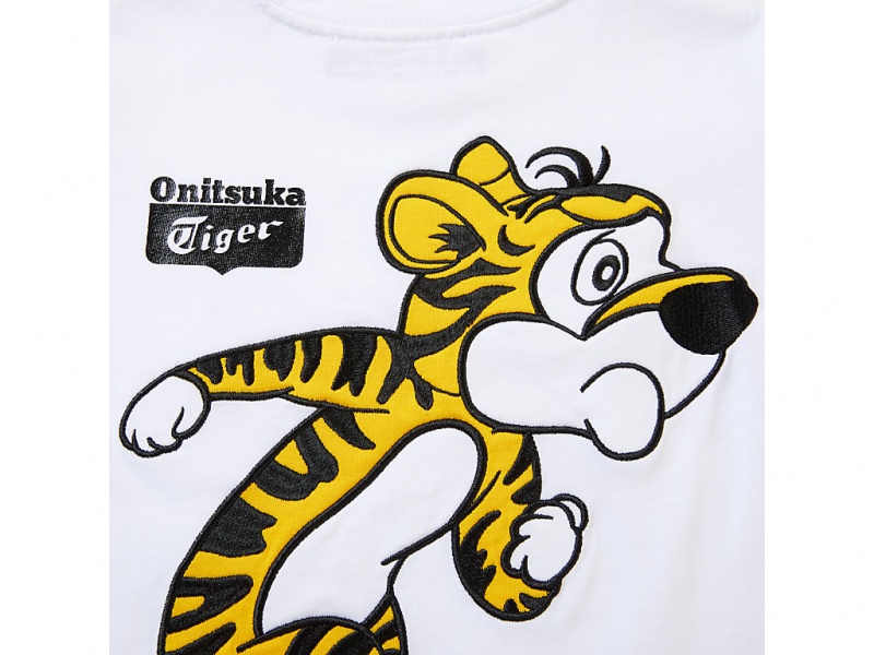 Onitsuka Tiger Graphic Tee Oberteile Kinder Weiß | OC2704683