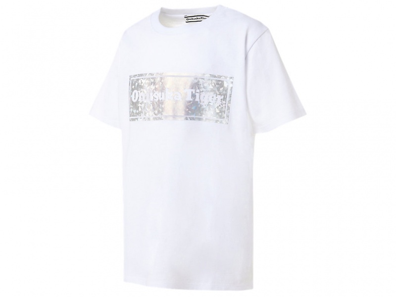 Onitsuka Tiger Graphic Tee Oberteile Kinder Weiß | QV1093762