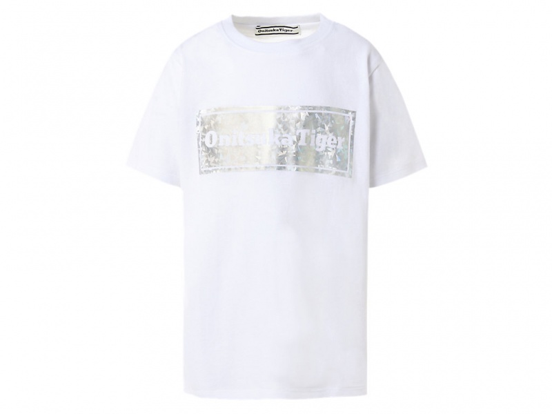 Onitsuka Tiger Graphic Tee Oberteile Kinder Weiß | QV1093762