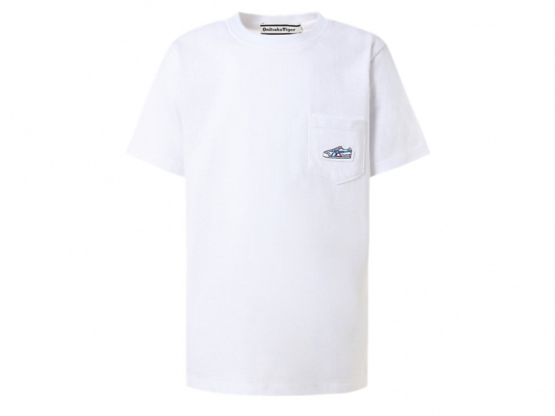 Onitsuka Tiger Graphic Tee Oberteile Kinder Weiß | IP1538760