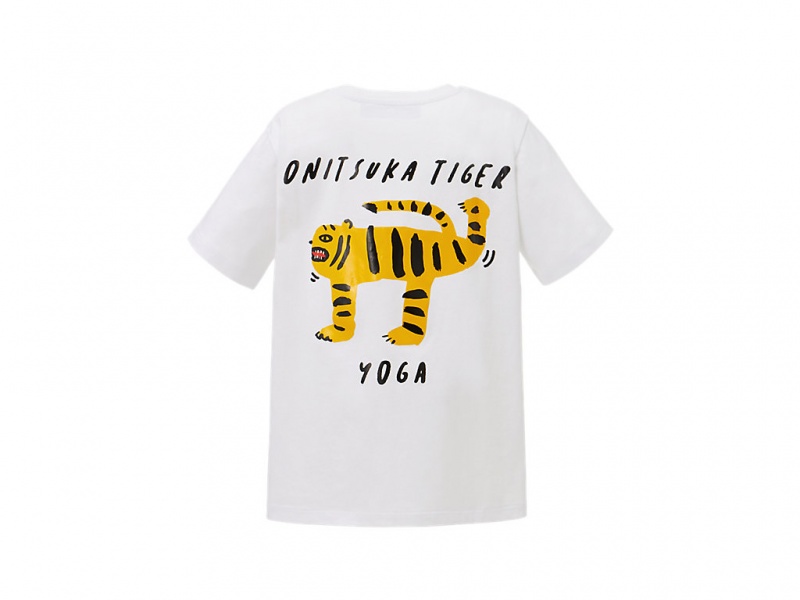 Onitsuka Tiger Graphic Tee Oberteile Kinder Weiß | FS8596340