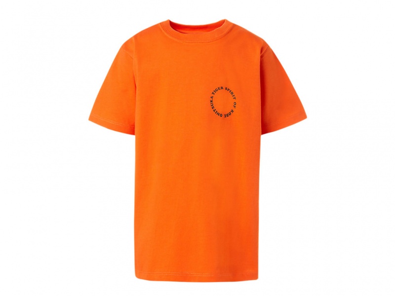 Onitsuka Tiger Graphic Tee Oberteile Kinder Habanero | HU3978450