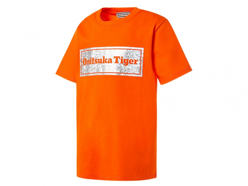 Onitsuka Tiger Graphic Tee Oberteile Kinder Habanero | JN7204365