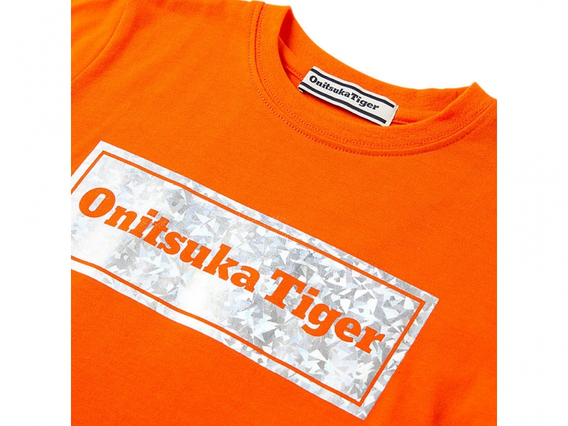 Onitsuka Tiger Graphic Tee Oberteile Kinder Habanero | JN7204365