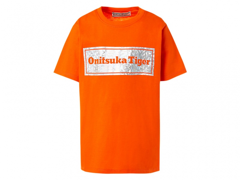 Onitsuka Tiger Graphic Tee Oberteile Kinder Habanero | JN7204365