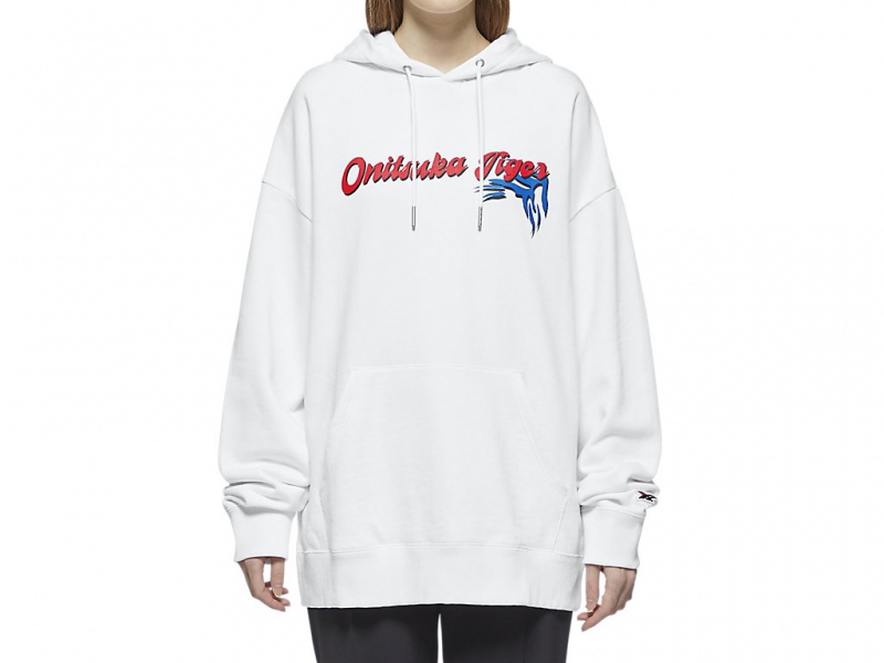 Onitsuka Tiger Hoodie Top Kleidung Damen Weiß | DK6257413