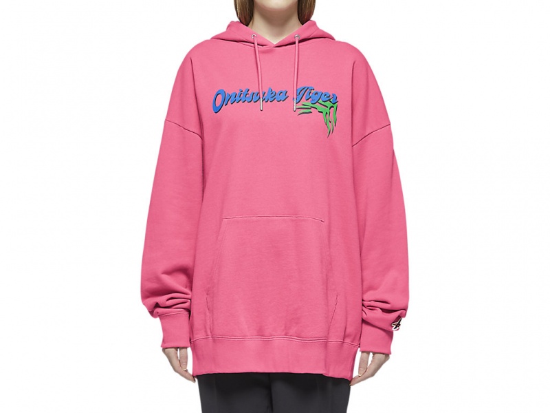 Onitsuka Tiger Hoodie Top Kleidung Damen Rosa | KZ8327041