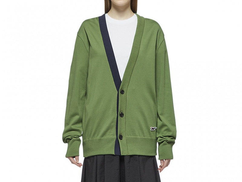 Onitsuka Tiger Knit Cardigan Kleidung Damen Grün | MF2478635