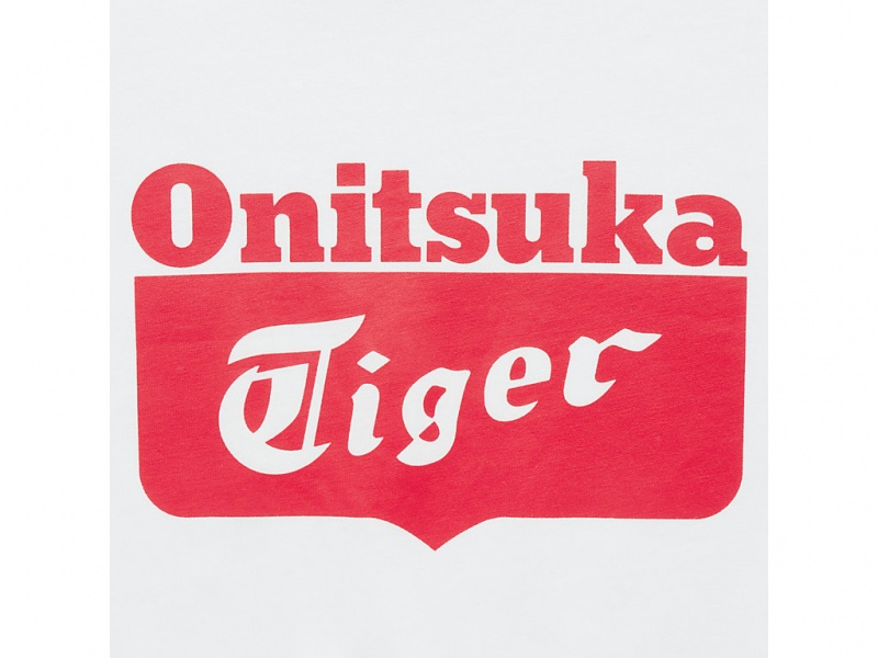 Onitsuka Tiger Logo Tee Kleidung Herren Weiß Rot | RG8542096