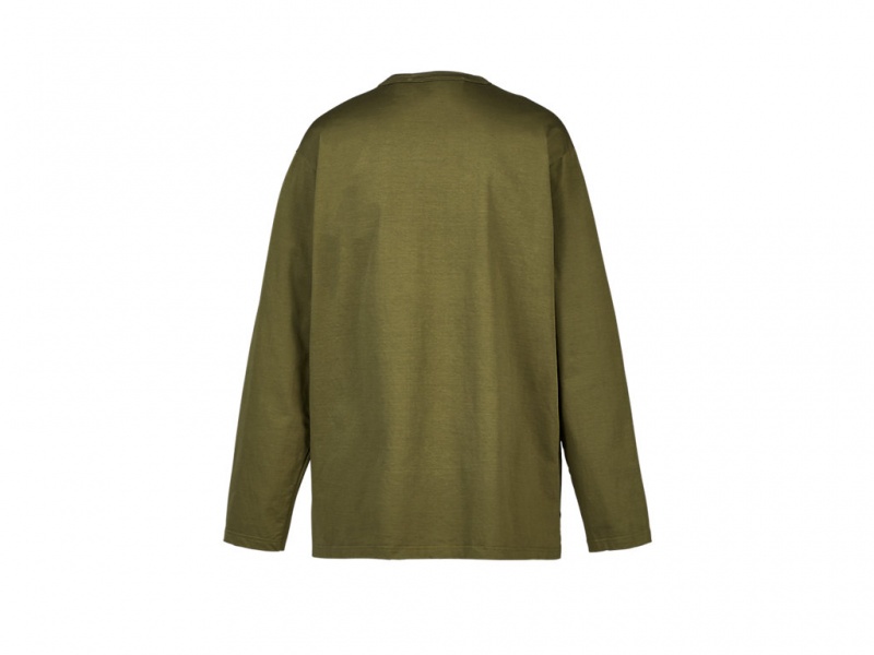 Onitsuka Tiger Ls Tee Kleidung Herren Khaki | RB8759016