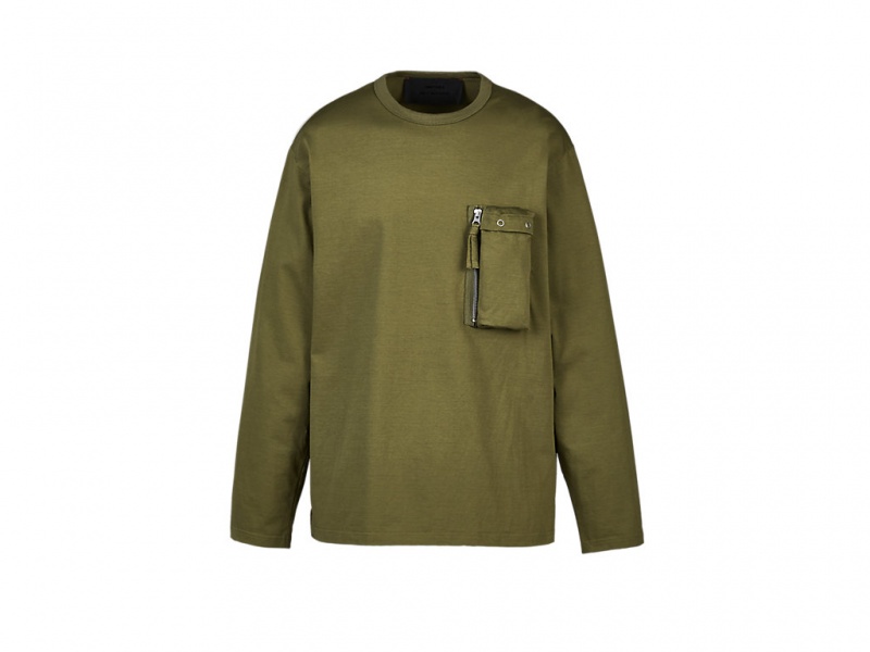 Onitsuka Tiger Ls Tee Kleidung Herren Khaki | MT0147596