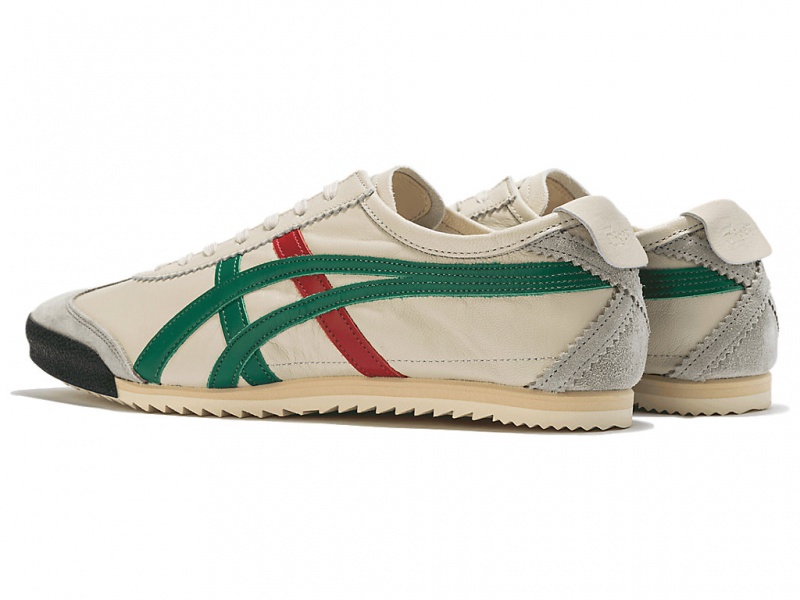 Onitsuka Tiger Mexico 66 Deluxe Schuhe Damen Weiß Grün | LS2684301