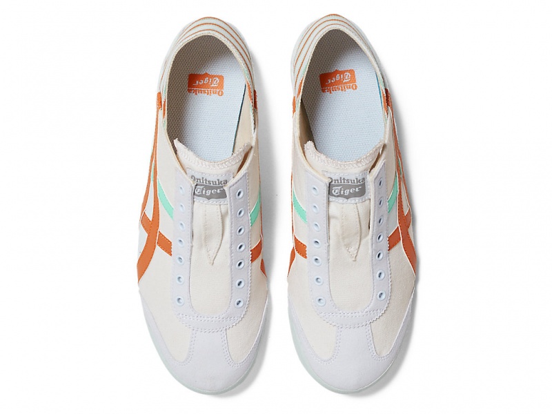 Onitsuka Tiger Mexico 66 Paraty Schuhe Damen Weiß Orange | NS2915607