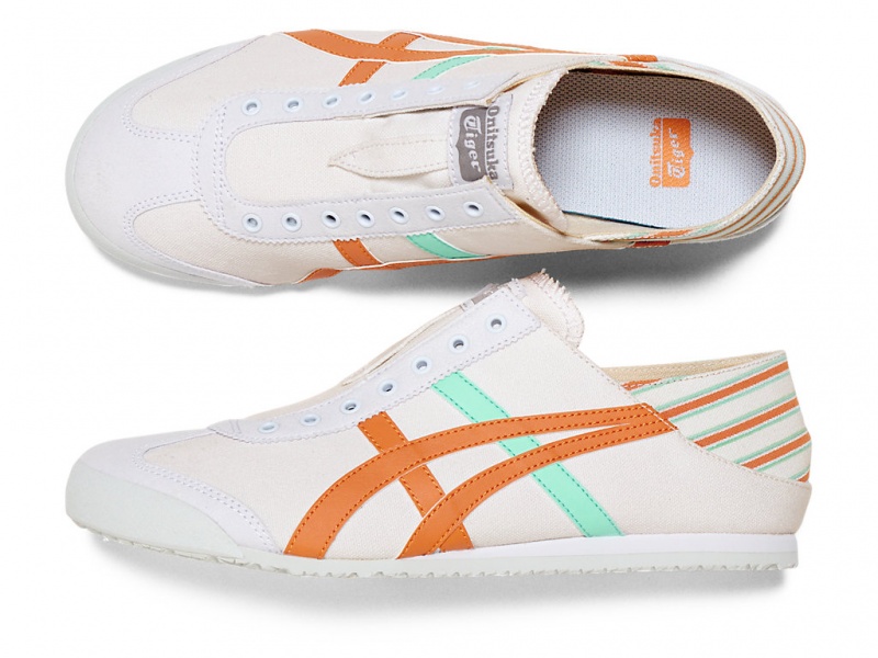 Onitsuka Tiger Mexico 66 Paraty Schuhe Damen Weiß Orange | NS2915607